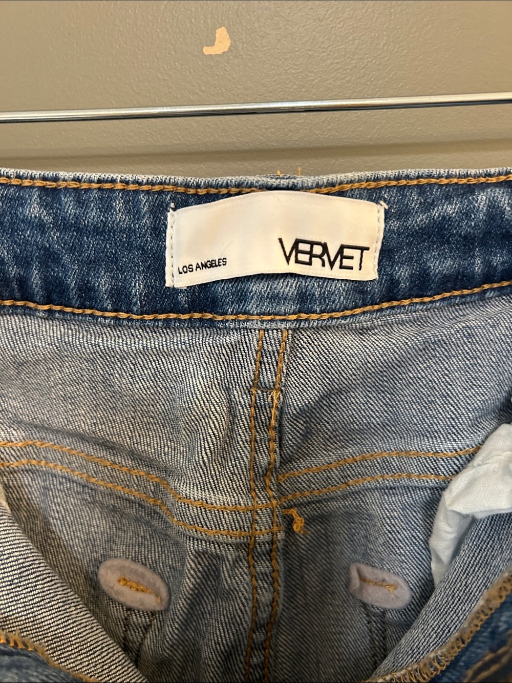 Vervet Straight-Wide Leg Crop Women’s Jeans in Medium Blue Size 29 - Picture 6 of 7
